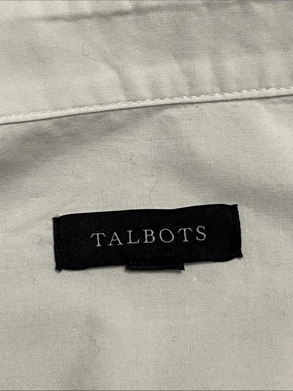 Talbots White Button-Down Shirt with Black Floral Print, medium, cotton - Picture 6 of 11